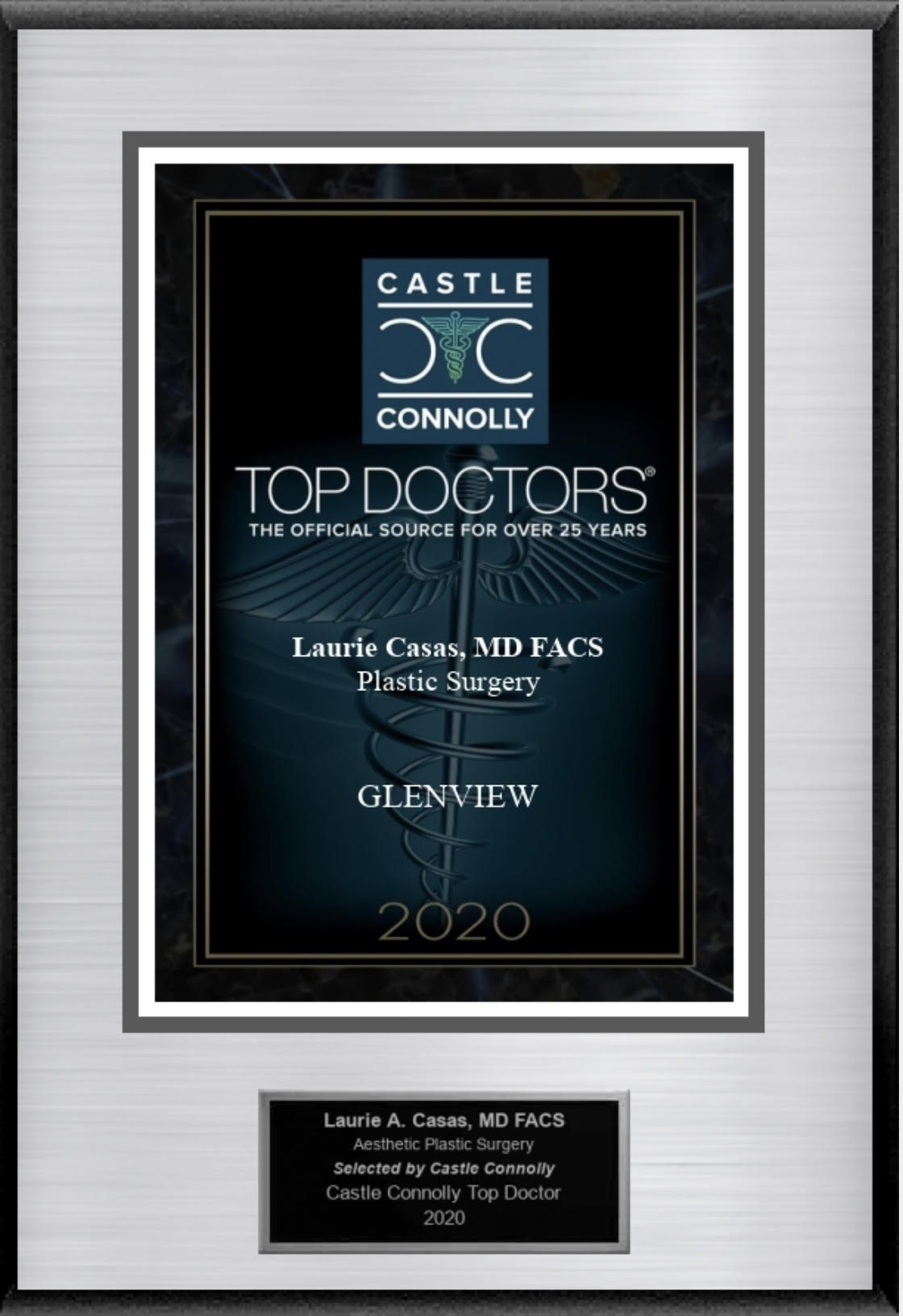 Dr. Laurie Casas Patient's Choice Award 2020